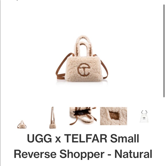 Ugg x telfar small reverse shopper natural NWT 🔥 - Picture 6 of 7